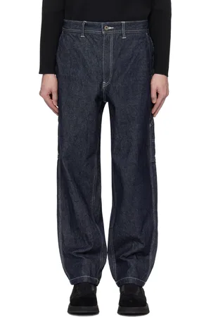 Snow Peak Navy Recycled Cotton Wide Jeans
