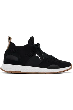HUGO BOSS Black Knitted Sneakers