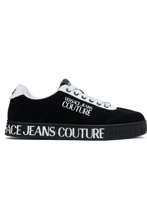 VERSACE Black Logo Court 88 Sneakers