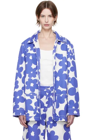 Marni Blue & White Dillies Print Jacket