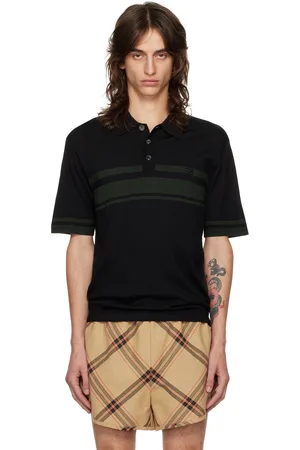 WALES BONNER Black & Green Dawn Polo