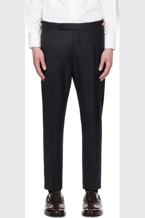 Thom Browne Navy Low-Rise Trousers