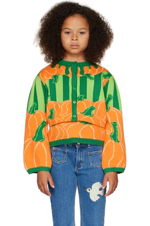 Helmstedt SSENSE Exclusive Kids Orange & Green Ami Cardigan