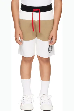 Burberry Kids Off-White Striped Shorts