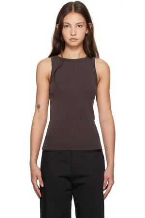 St Agni Purple Organic Cotton Bateau Tank Top