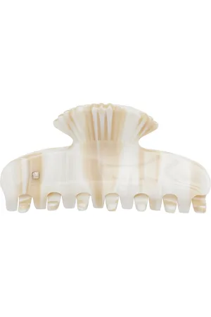 Sophie Buhai White & Beige Small Fan Shell Claw Hair Clip