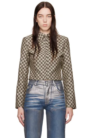 MISBHV Jacquard Canvas Monogram Cropped Jacket