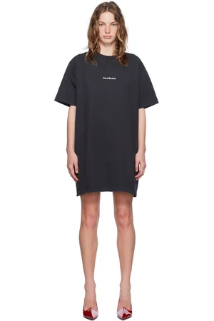 Acne Studios Black T-Shirt Minidress