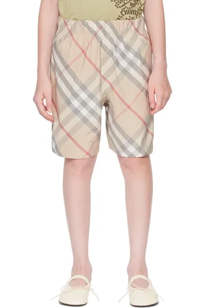Burberry Kids Beige Check Shorts