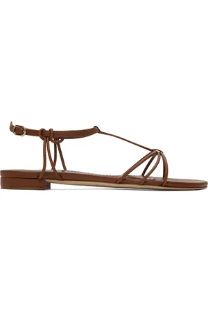 Manolo Blahnik Brown Tabarek Sandals