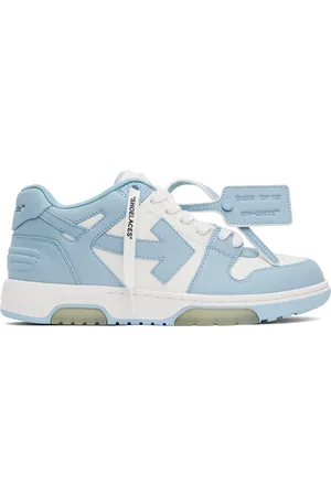 OFF-WHITE White & Blue Out Of Office Sneakers