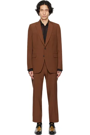DRIES VAN NOTEN Orange Notched Lapel Suit