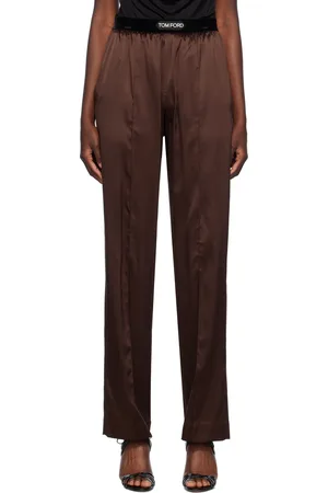 Tom Ford Brown Stretch Silk Pyjama Pants