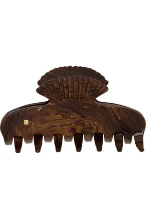 Sophie Buhai Brown Small Fan Shell Claw Hair Clip
