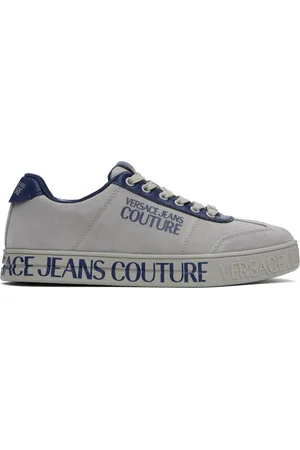 VERSACE Gray Logo Court 88 Sneakers