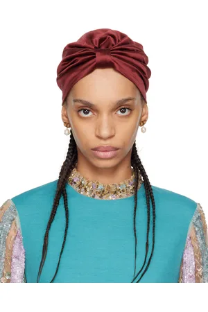VALENTINO GARAVANI Red Silk Turban Headband