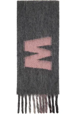 Marni Gray & Pink Maxi Logo Scarf