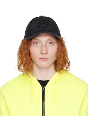 Stone Island Black Nylon Metal Cap