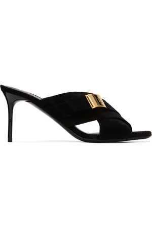 Balmain Black Uma Mules