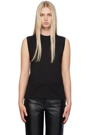 Totême Black Relaxed Sleeveless Tank Top