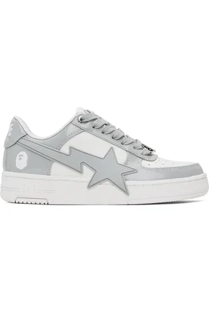 BAPE White & Gray Spot STA OS Sneakers
