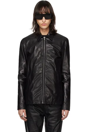 Rick Owens Black Brad Leather Jacket