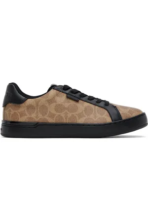 Coach Tan & Black Lowline Low Top Sneakers