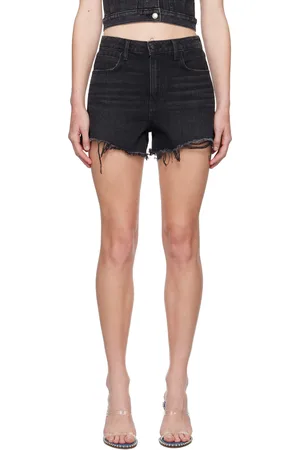 Alexander Wang Black Bite Denim Shorts