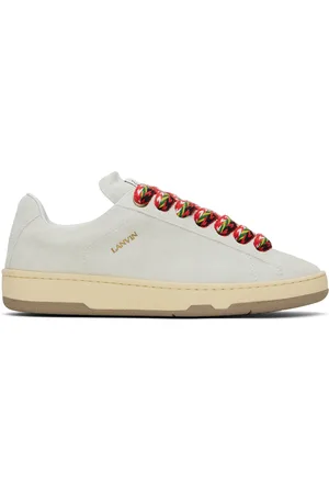 Lanvin Off-White Suede Curb Lite Sneakers
