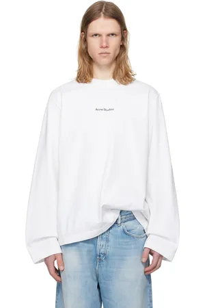 Acne Studios White Logo Long Sleeve T-shirt