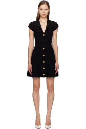 Balmain Black Flare Minidress