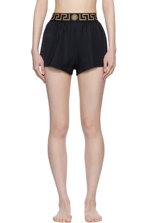 VERSACE Black Greca Border Swim Shorts
