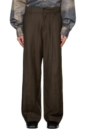 Feng Chen Wang Brown Folding Trousers