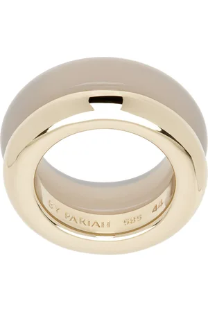 BY PARIAH Gold & Gray Duo Pinky Stack Ring Set
