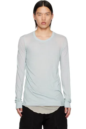 Rick Owens Blue Porterville Basic Long Sleeve T-Shirt