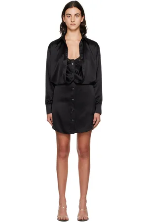Alexander Wang Black Layered Minidress