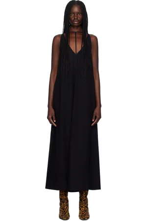 Totême Black T-Strap Maxi Dress