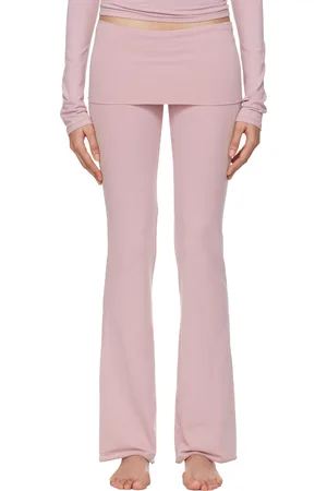 SKIMS Purple Cotton Jersey Foldover Lounge Pants