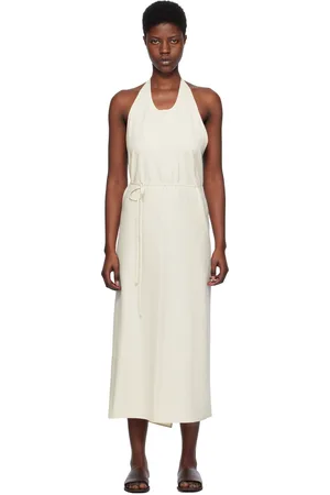 Baserange Off-White Apron Maxi Dress