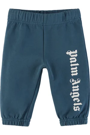 Palm Angels Baby Blue Overlogo Sweatpants