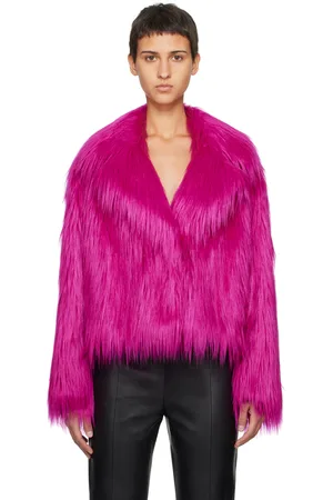 Stand Studio Pink Janet Faux-Fur Jacket