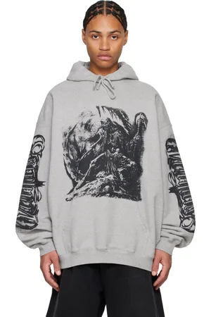 Vetements Gray Goth Oversized Hoodie