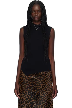 Totême Black Asymmetric Tank Top