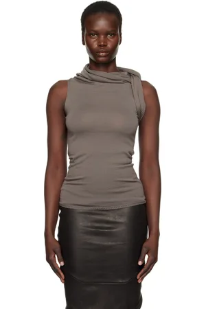 Rick Owens Gray Hollywood Banded Tank Top