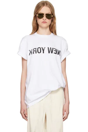 Helmut Lang White New York Seatbelt T-shirt