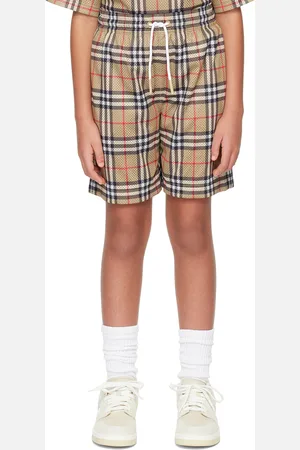 Burberry Kids Beige Check Shorts