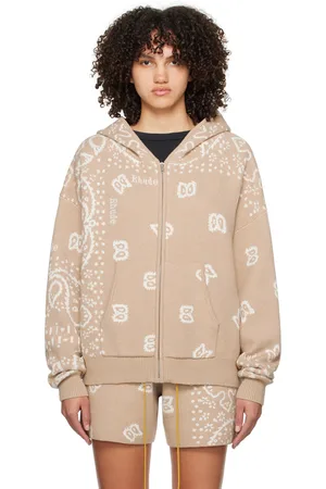 Rhude Beige Jacquard Hoodie