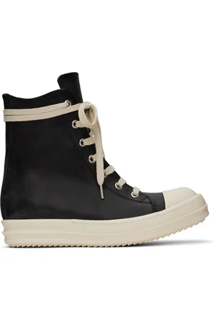 Rick Owens Black High Sneakers