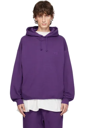 Y-3 Purple Front Logo Hoodie