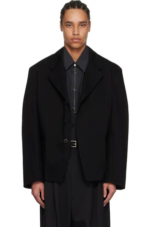LEMAIRE Black Single-Breasted Tailored Workwear Blazer